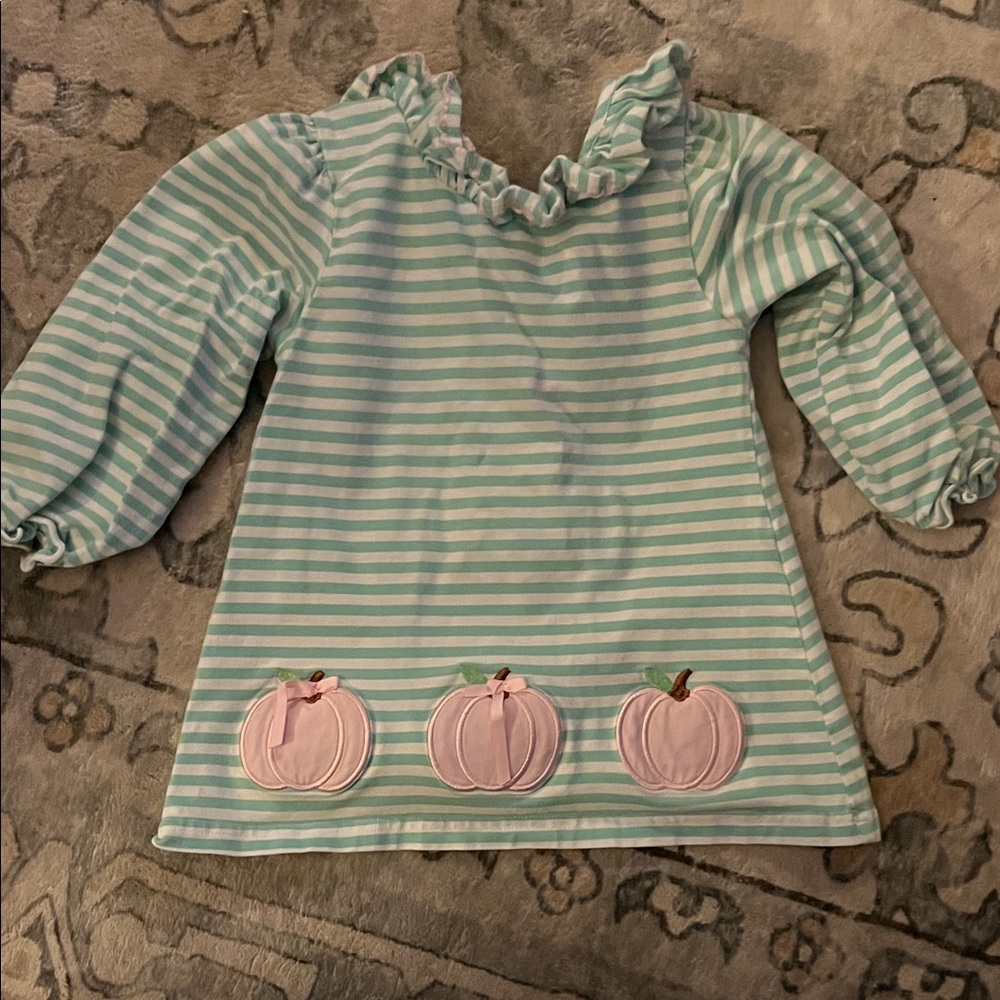 Striped Green and Pink Pumpkin Kids Cecil and Lou